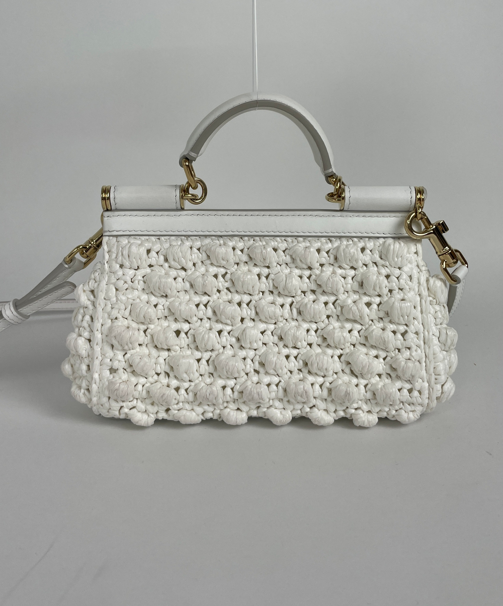 Сумка Dolce&Gabbana Small Sicily Raffia Crochet