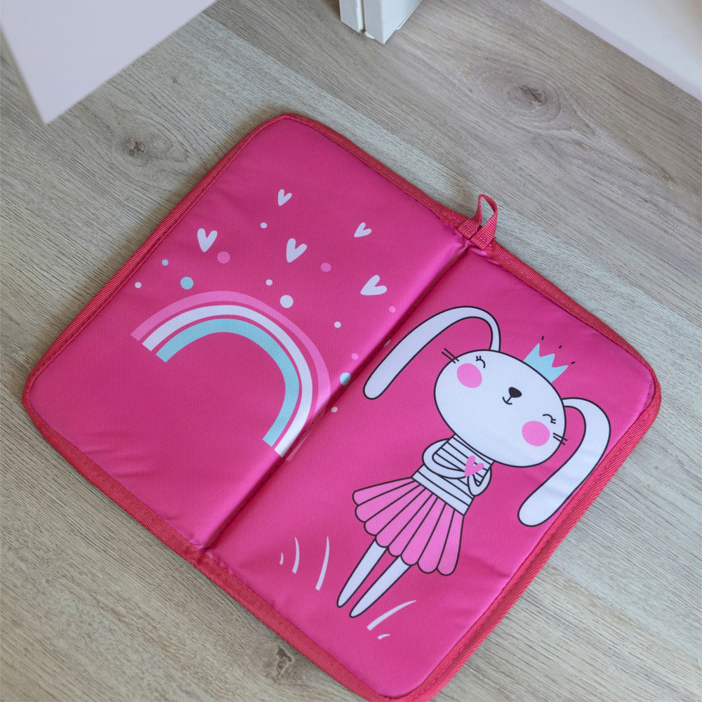 Набор для детского сада: кармашек, коврик, мешок. Зайка