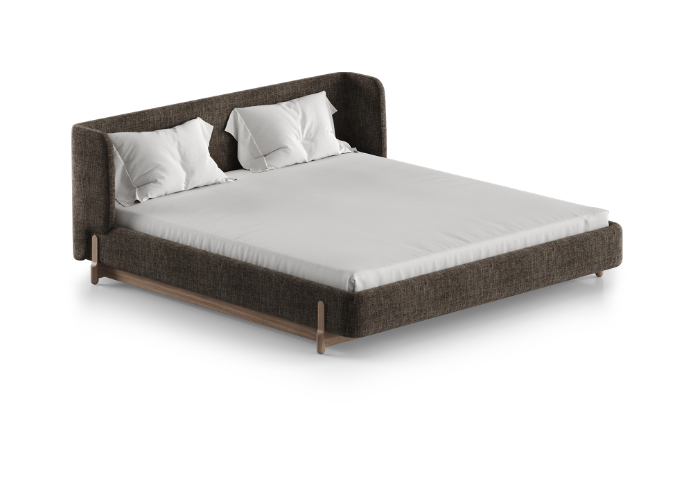 Кровать Basic спальное место 180*200 см (коричневый, рогожка)