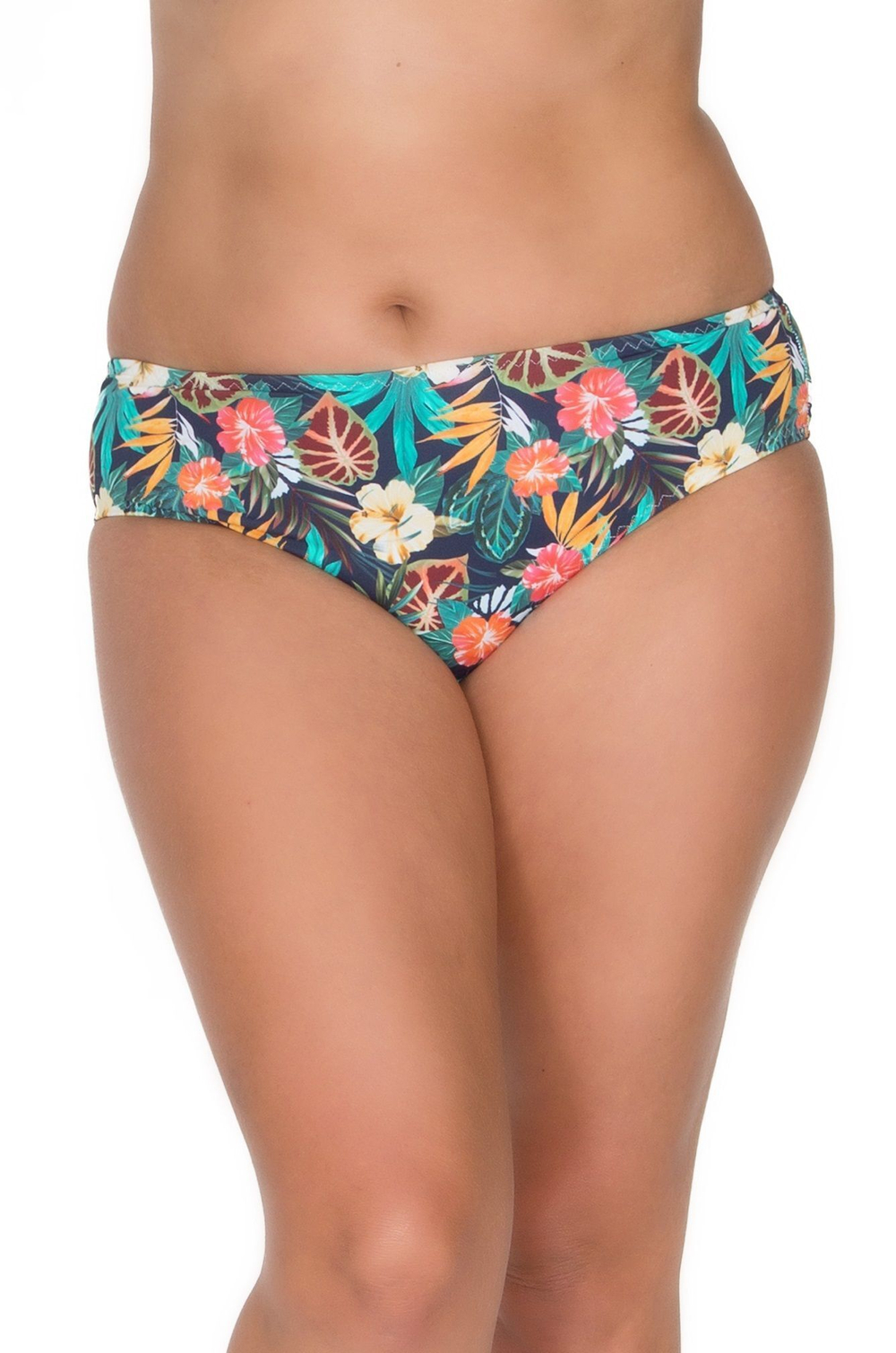 Плавки-слипы с тропическим принтом