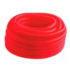 Труба гофрированная MVI Ду25 (внутр.21мм), красная (бухта 50м)