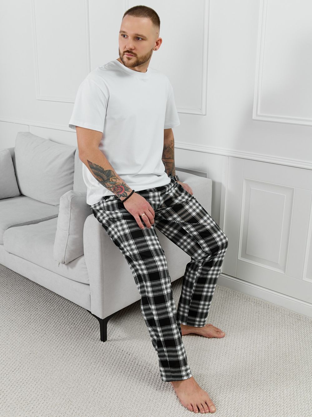 Брюки мужские Тор-1.1 Виотекс КЛЕТКА ЧЕРНАЯ