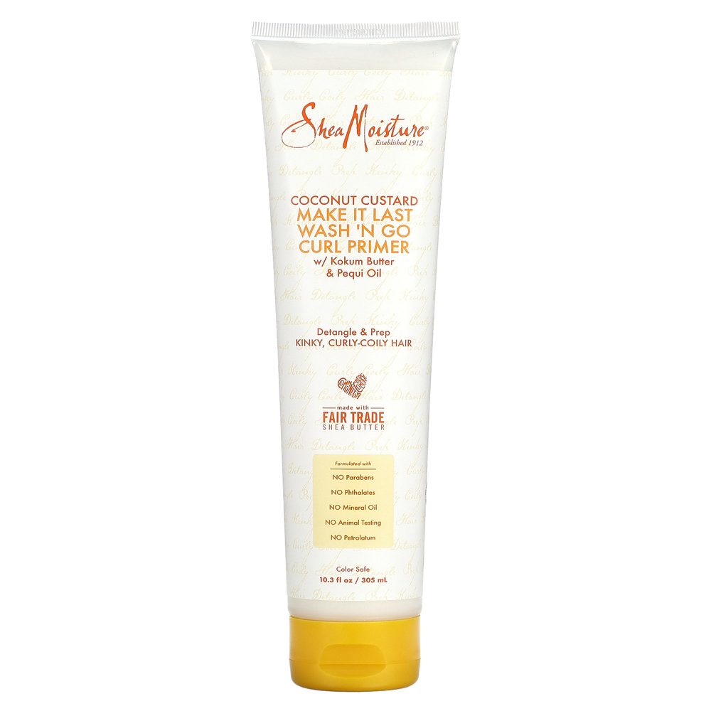SheaMoisture, Make It Last Wash 'N Go Curl Primer, кокосовый крем, 305 мл (10,3 жидк. Унции)