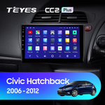 Teyes CC2 Plus 9" для Honda Civic Hatchback 2006-2012 (прав)