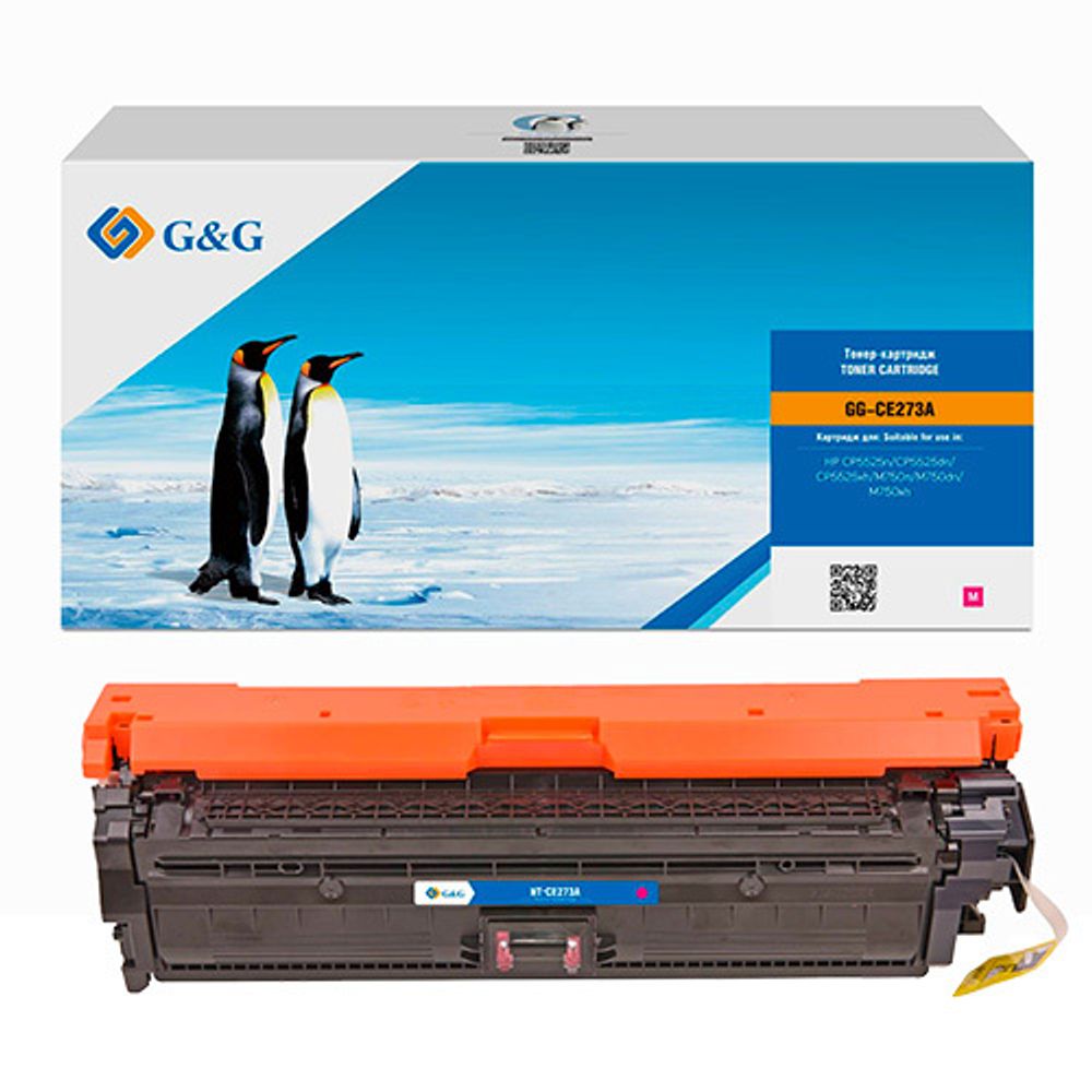 Картридж G&amp;G аналог HP CE273A/650A для CP5525/CP5520/M750 пурпурный 15k с чипом