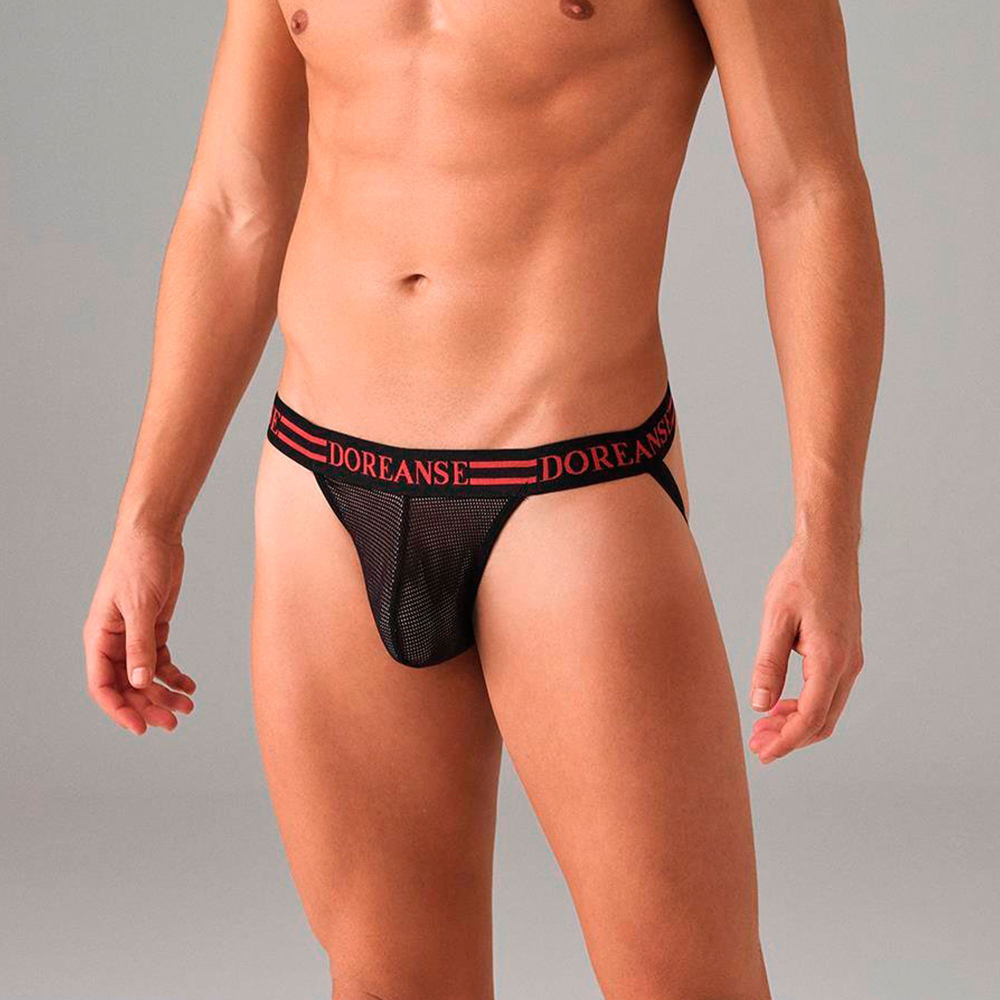 Мужские сетчатые трусы-джоки Doreanse Sexy (Размер: XXL) (Цвет: черный)