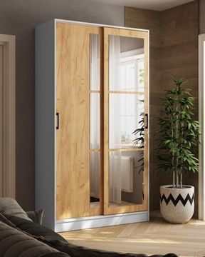 Шкаф-купе СТИЛЬ-2  белый / дуб крафт золотой 1200