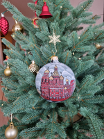 Шар стеклянный "Спас на крови",  ручная роспись