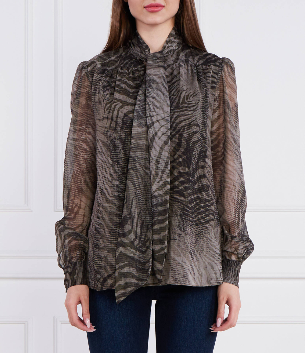 блузка nadine GUESS - графитовый (W2BH19 WDWT2)