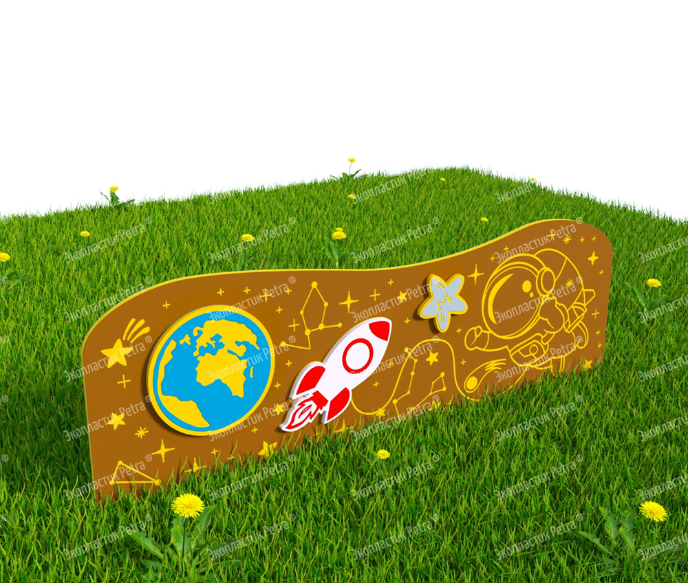 Забор уличный из экопластика Космическое пространство