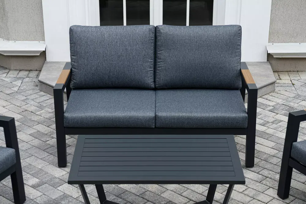 "Орхидея" лаунж-зона 4-местная из алюминия, цвет темно-серый