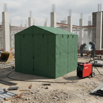 Палатка сварщика МногоТентов домик 4х4 м. (Тент Брезент ОП).