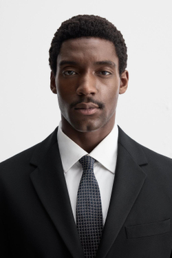 ZARA ГАЛСТУК ЖАККАРДОВЫЙ 100% ШЕЛК, МОРСКОЙ СИНИЙ