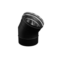 Колено Ferrum DN115 45 градусов 0,8/430 черная эмаль 37200