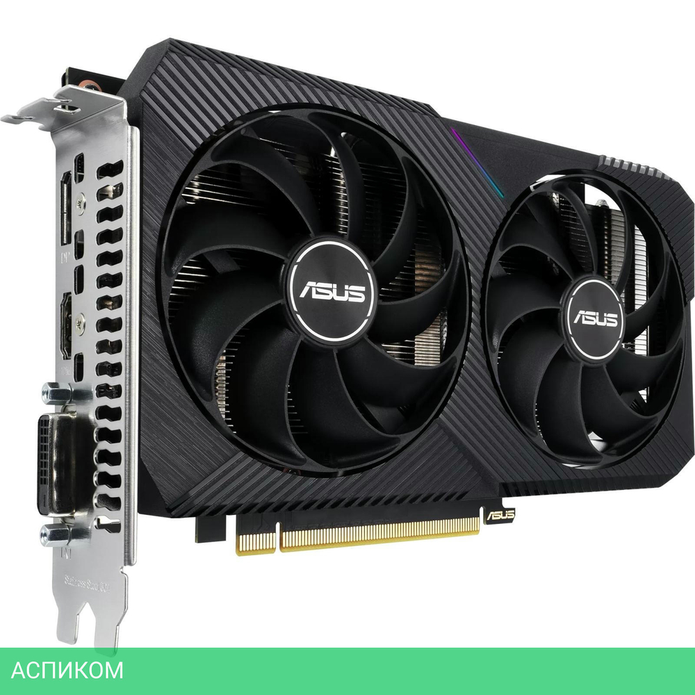 Видеокарта ASUS Dual GeForce RTX 3050 V2 OC Edition 8GB GDDR6 (DUAL-RTX3050-O8G-V2)