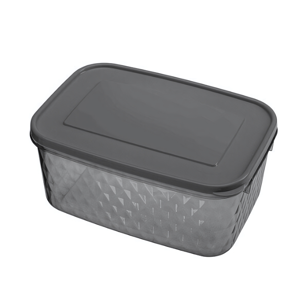 Контейнер для замораживания и хранения продуктов "кристалл" 1,3л (черный)