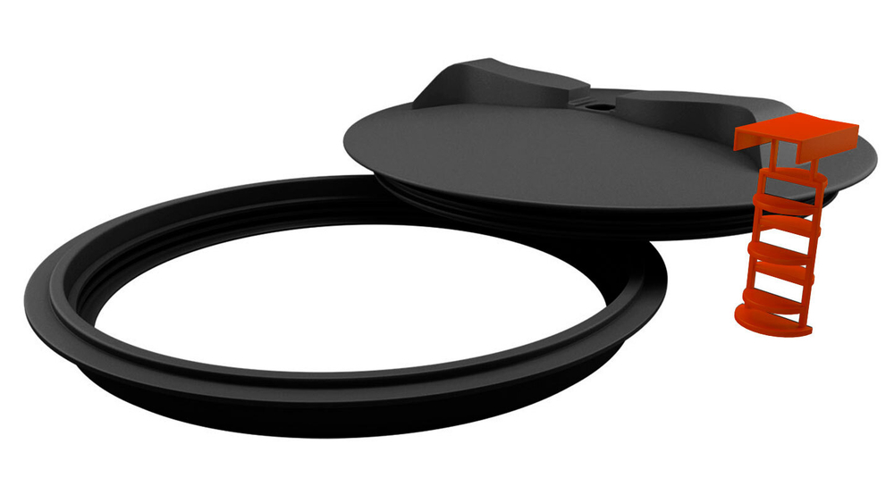 Крышка 620 мм Полимер-Групп(черный) - арт.559329