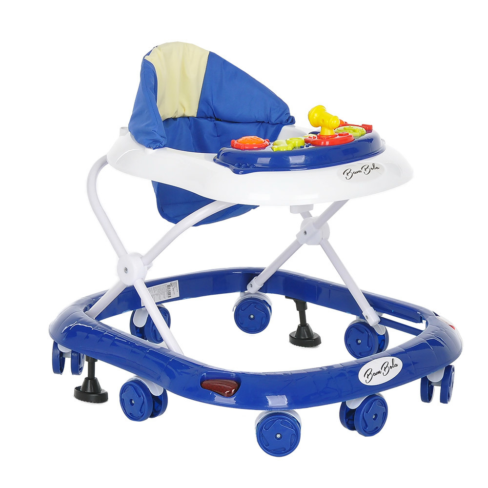 BAMBOLA Ходунки Капитан (8 колес,игрушки,муз) (60*57*57) Dark blue+White/Темно-синий