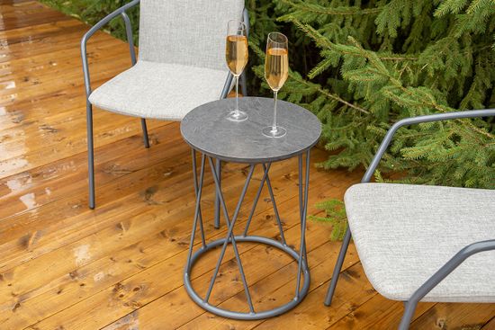 "Марокко" кофейный комплект из алюминия, цвет темно-серый