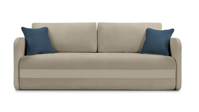 Диван Гордон Лайт Vivaldi 04 208*94*80 см, Кремовый Велюр Еврокнижка Фиеста