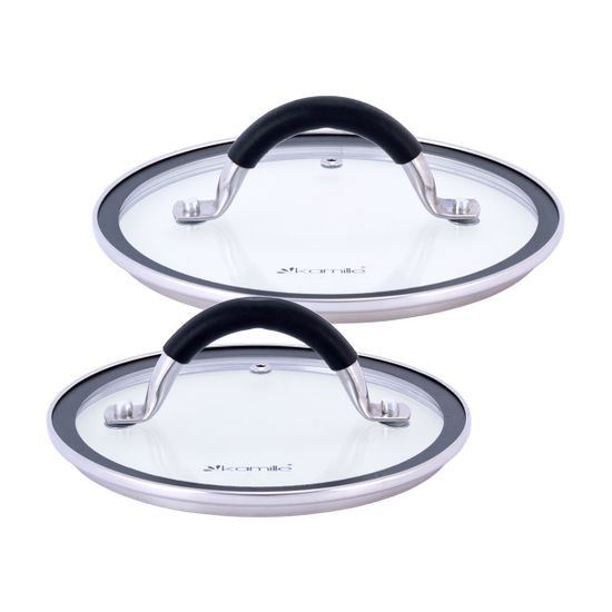 Набор кастрюль 2,0 л; 2,7 л. из нержавеющей стали Kamille KM 5751 с силиконовыми вставками на ручках