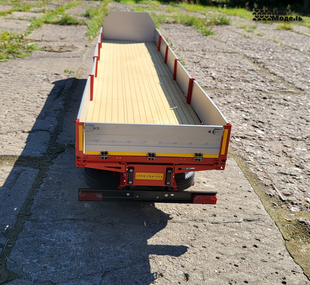 3-axle flatbed semi-trailer in scale 1/14