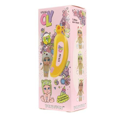 Куколка OLY в шапочке -ушанке в банане. Девочка 8см, арт.3370-B (Bondibon)