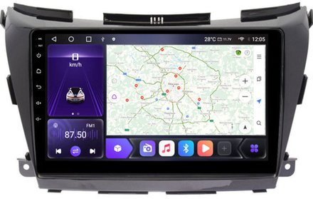 Магнитола для Nissan Murano 2016-2022 (поддержка Bose и 360) - Carmedia EW-1663 QLed, Android 10/12, ТОП процессор, CarPlay, SIM-слот