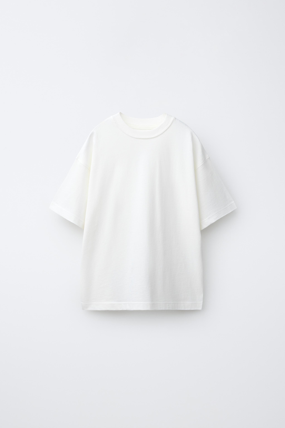 ZARA НАБОР ИЗ ТРЕХ ОДНОТОННЫХ ФУТБОЛОК, БЕЛЫЙ