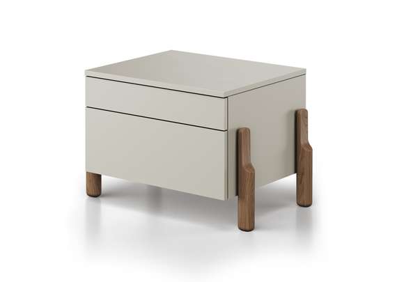 Тумба прикроватная Basic 2 ящика ширина 60 см (серо-бежевый)
