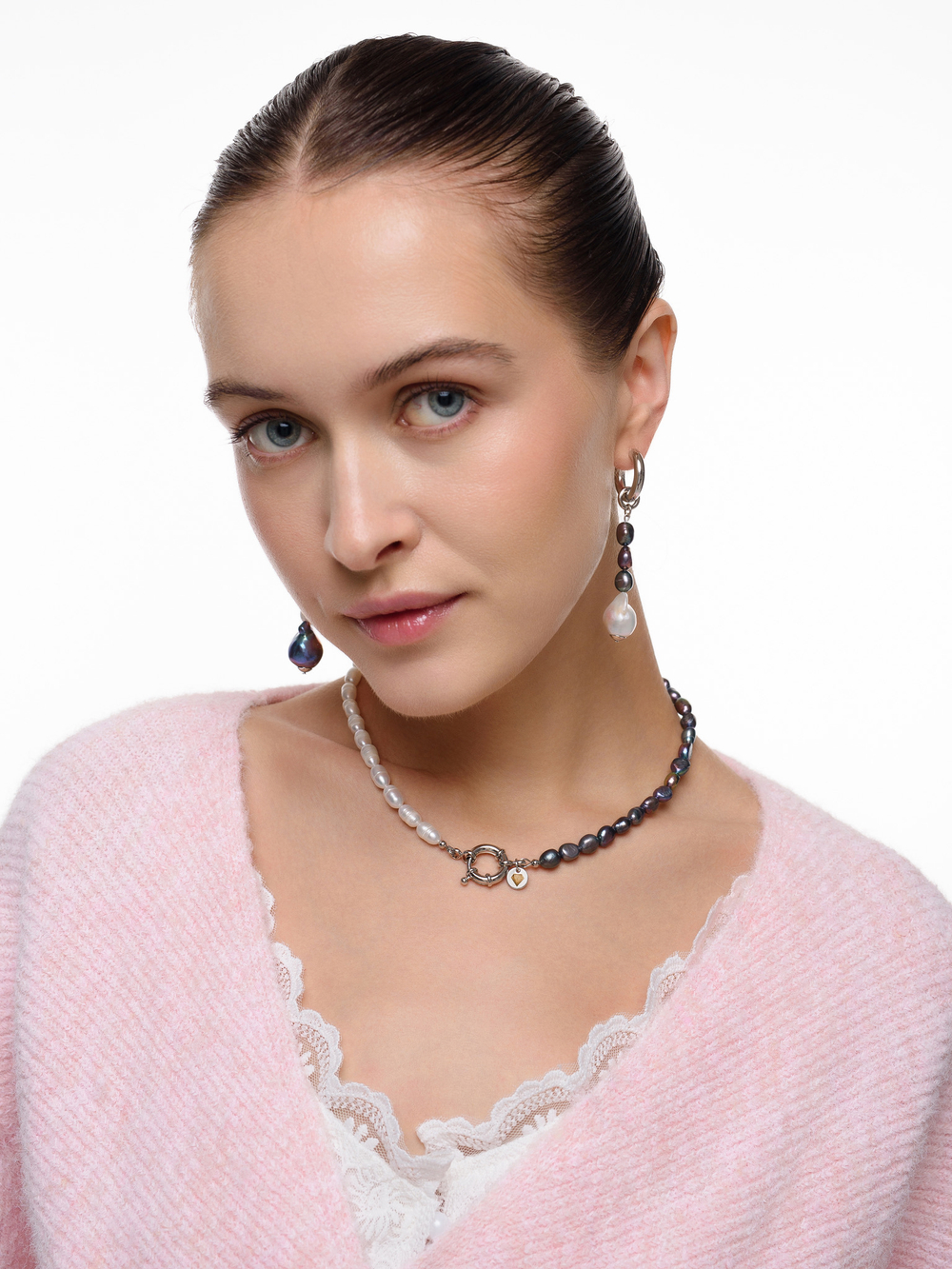 Серьги "Petrol long" Silver