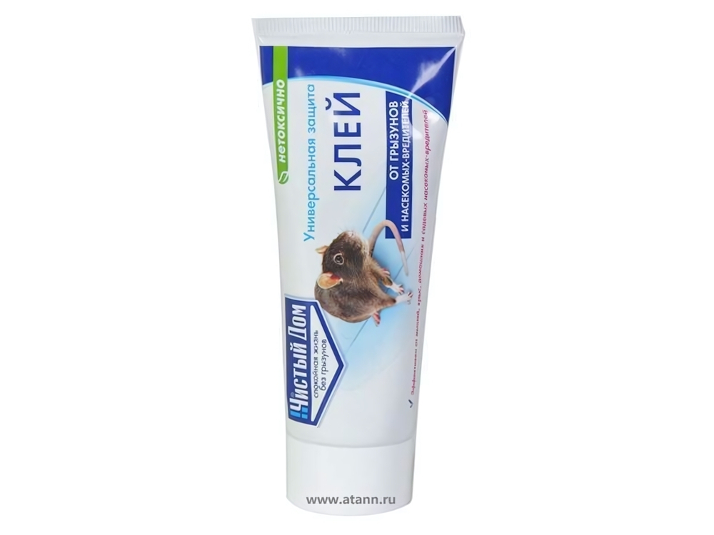Клей от грызунов и насекомых туба 60г Чистый дом