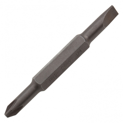 Отвертка комбинированная, SL3/16"-PH1, SL1/4"-PH2, 3-х компонентная рукоятка Denzel