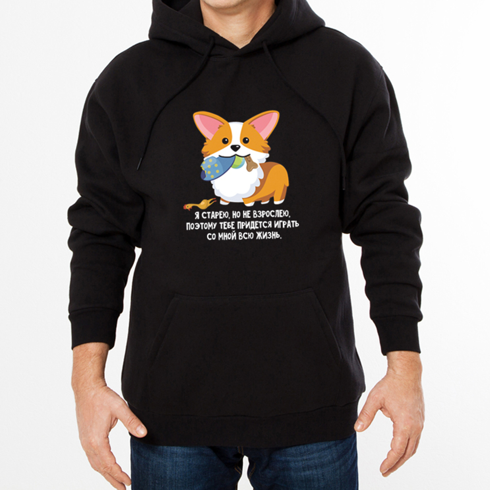 Толстовка "Корги не взрослеет"