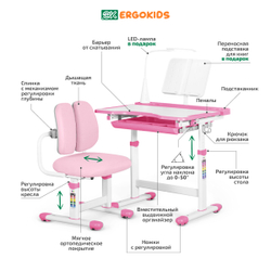 Детский стол и стул Ergokids Krona