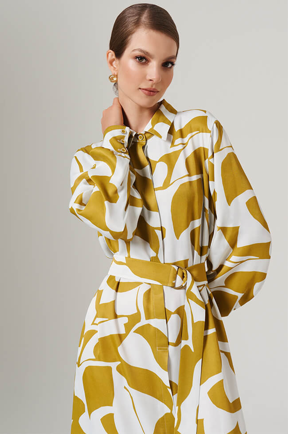 51636 Платье женское (оливковый принт)