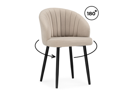 Стул на металлокаркасе Woodville Бэнбу marseille 13 данс, черный, ножки черные