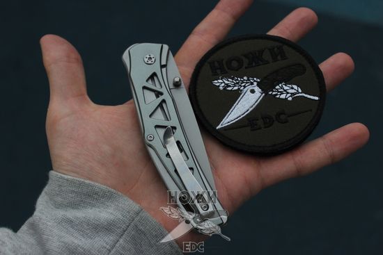 Складной нож Мастер К Контур M9692 c клинком из стали 420A, рукоять алюминий