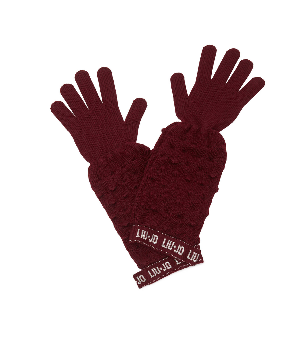 Хлопковые перчатки Liu Jo - бордовый(269051 M0300)