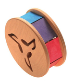 Деревянная каталка "Колесо" с бубенцами