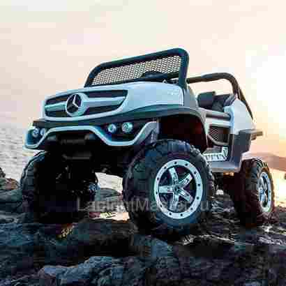 Детский электромобиль "Mercedes" UNIMOG белый