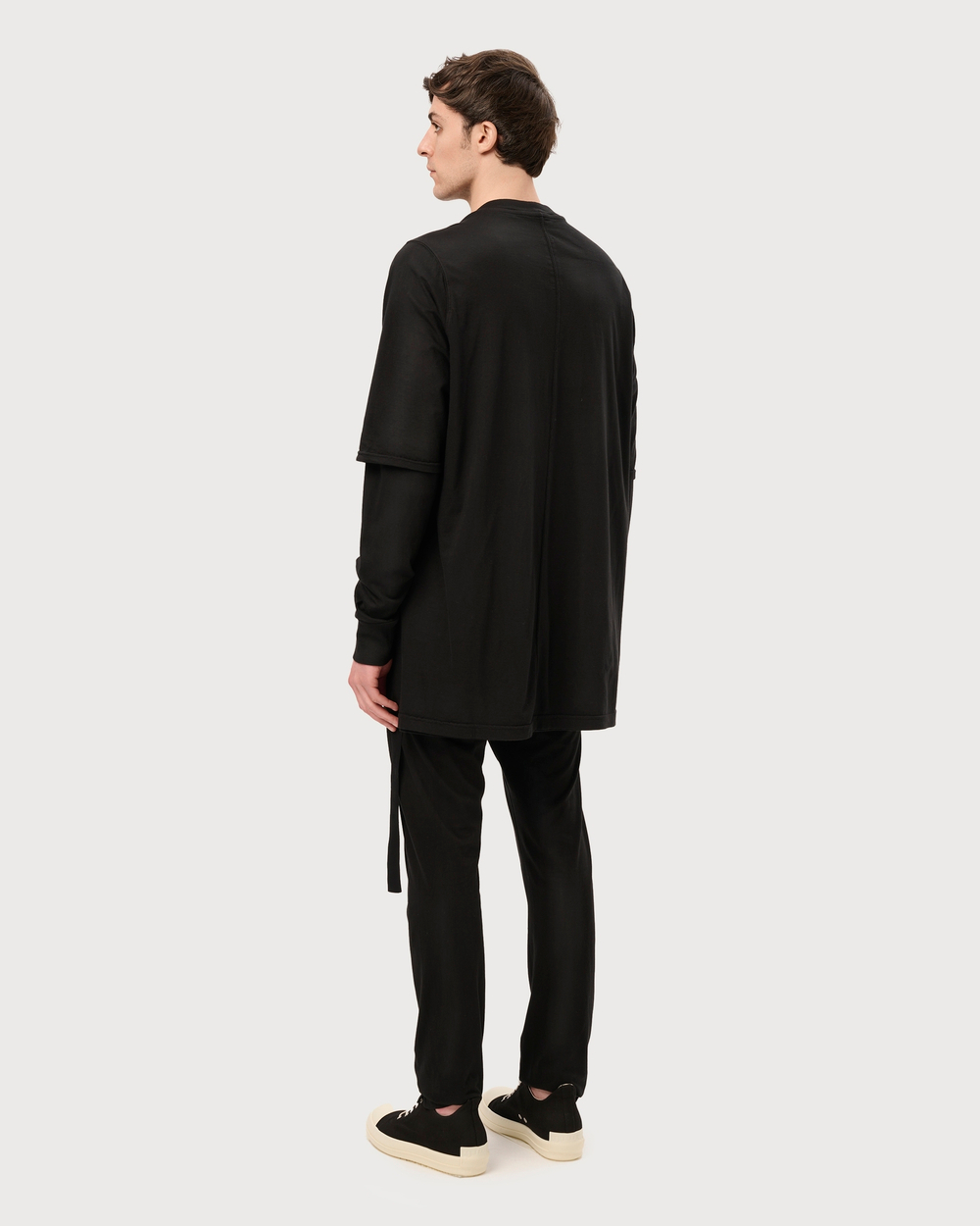 RICK OWENS DRKSHDW ЛОНГСЛИВ ЧЕРНЫЙ HUSTLER