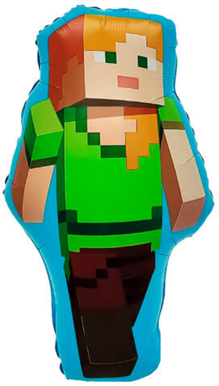 Шар Пиксельная девушка Майнкрафт