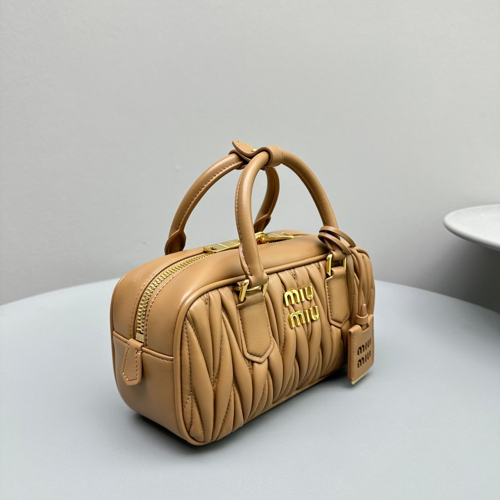 Miu Miu Matelasse Nappa Leather Top Handle Bag 24 cm