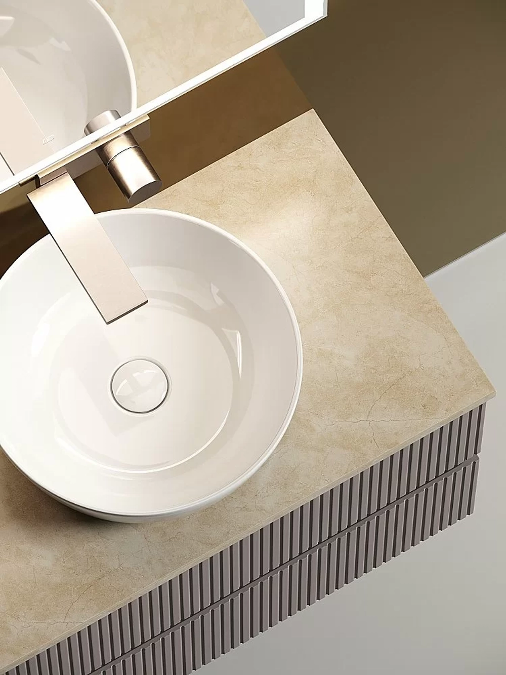 Тумба с раковиной Sancos SNOB T 80 со столешницей, Doha Soft