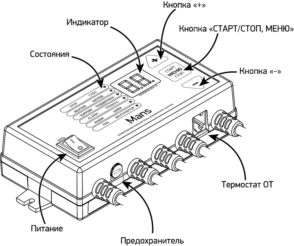 MANS Контроллер автоматического шнекового котла