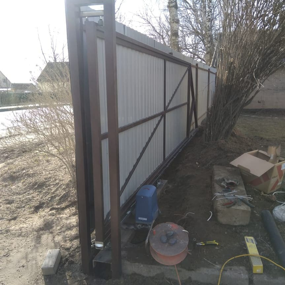 Сдвижные ворота с автоматикой 4/1,65