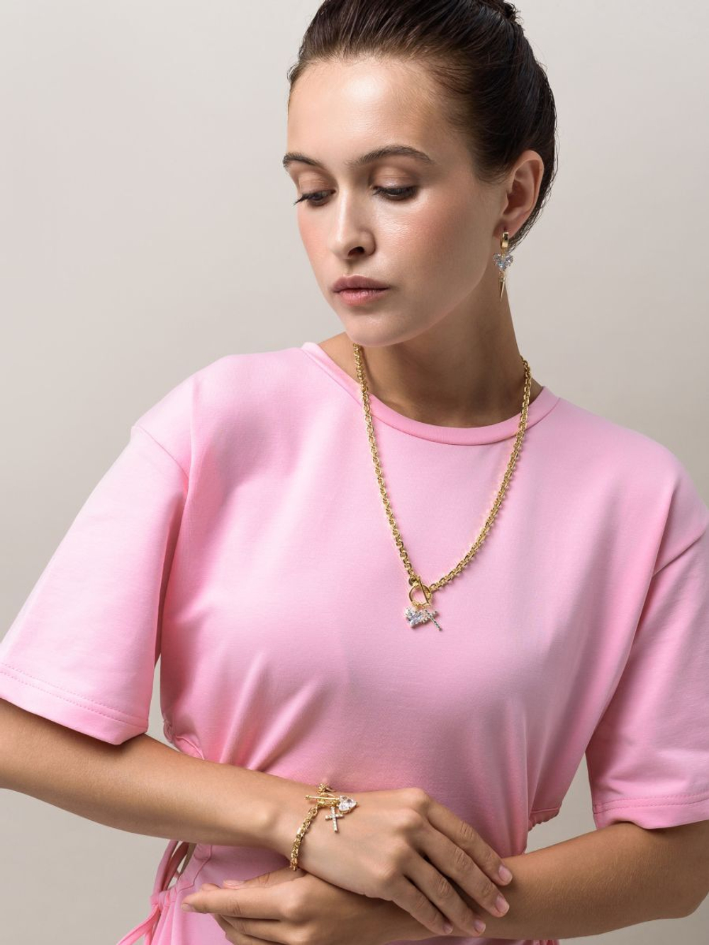 Колье "White Soul" Gold