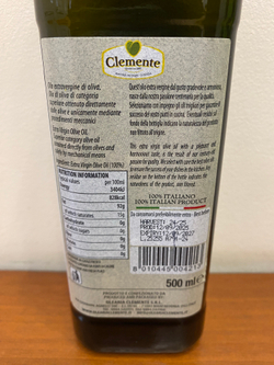 Оливковое масло Clemente "Tradizione di Famiglia" Extra Virgin 0,5 л, Италия