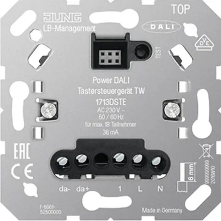 Механизм контроллера кнопочного DALI с источником питания Jung 1713DSTE